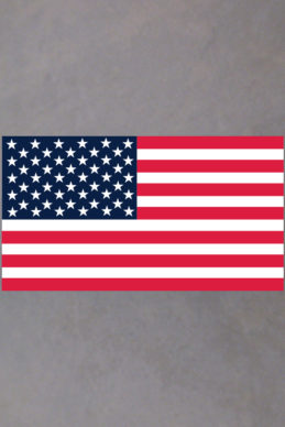 United States Outline with American Flag Print - San Diego Sticker